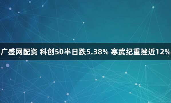 广盛网配资 科创50半日跌5.38% 寒武纪重挫近12%